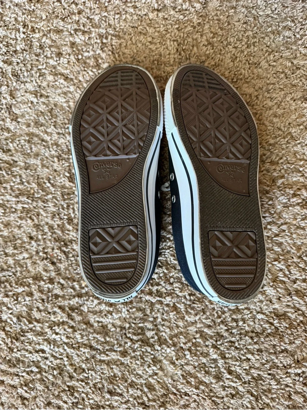 Converse Kids Black Low Top Sneakers with White Trim